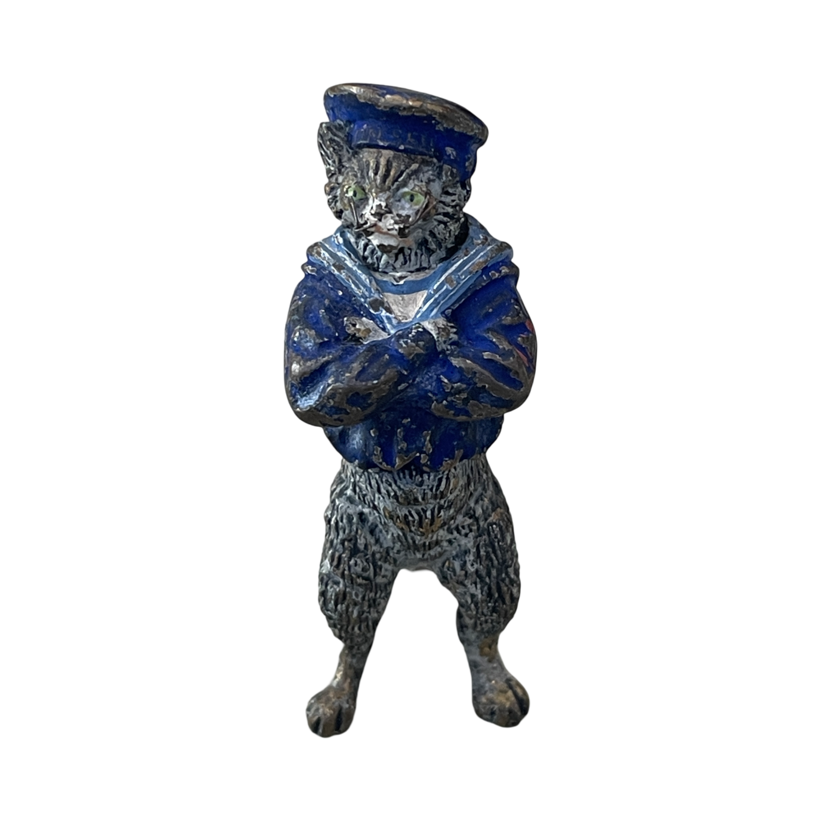 Cold Painted Vienna Bronze of A Cat In Sailers Attire