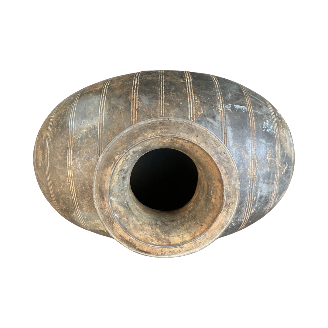 Han Dynasty Earthenware Cocoon Jar Circa.