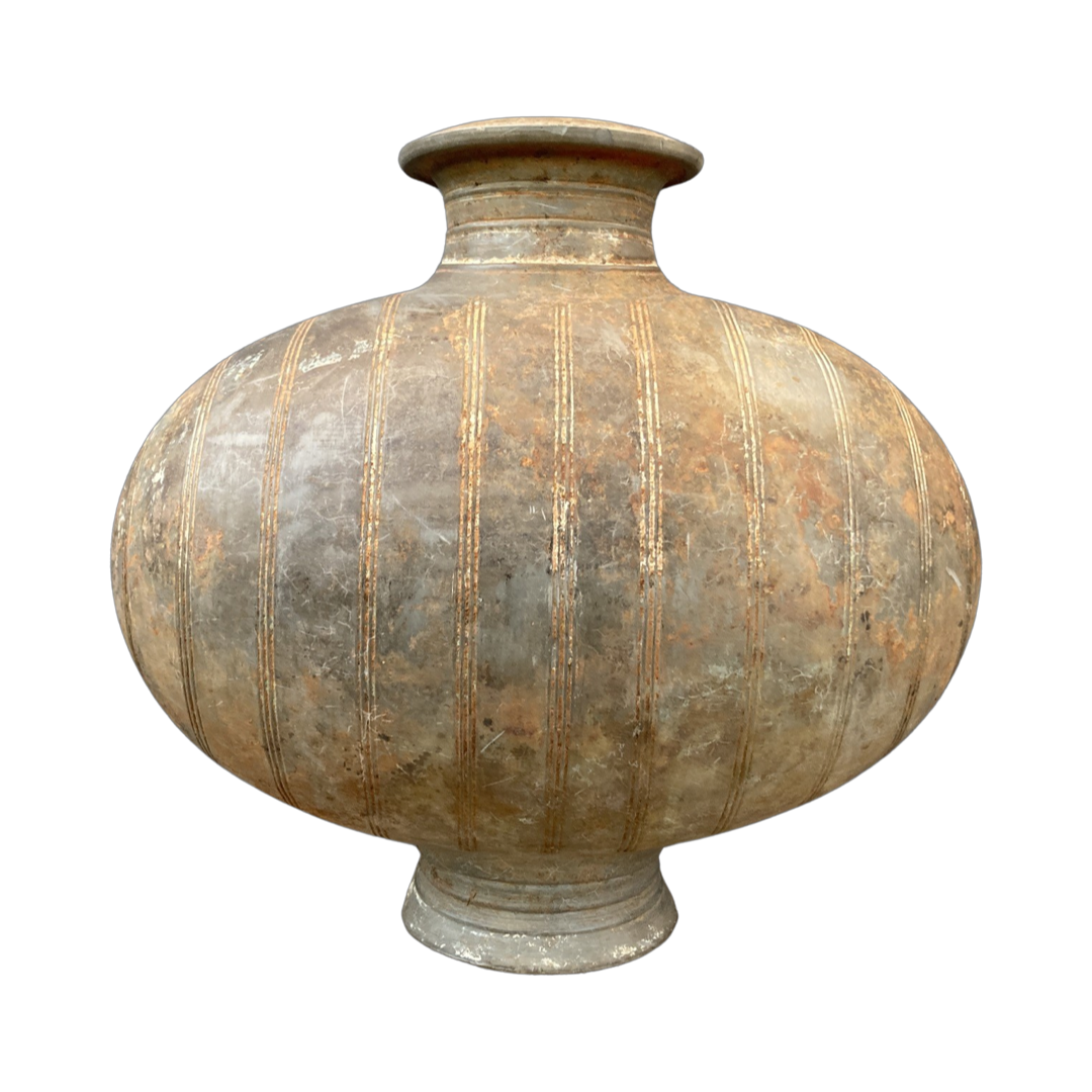 Han Dynasty Earthenware Cocoon Jar Circa.