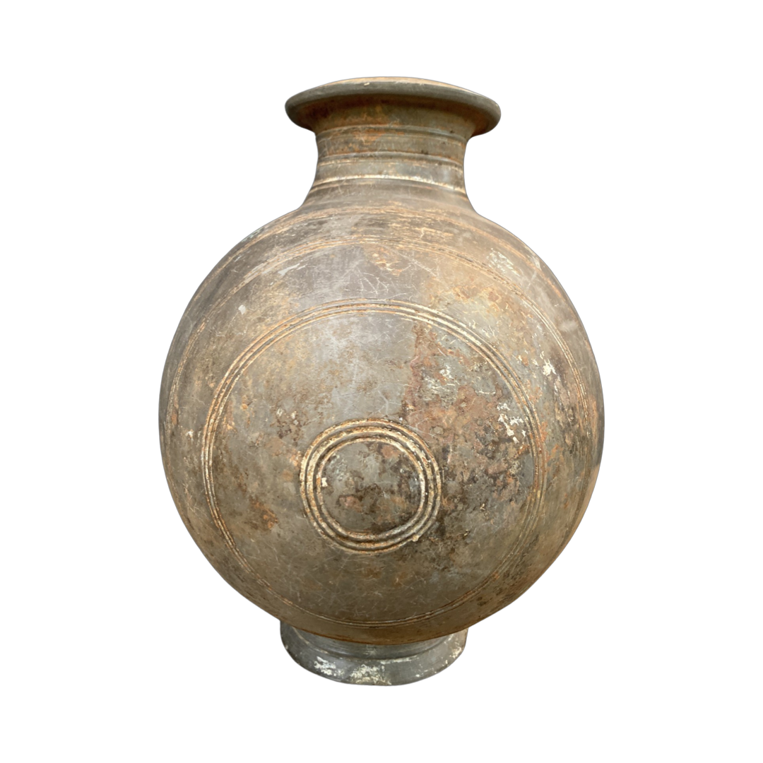 Han Dynasty Earthenware Cocoon Jar Circa.