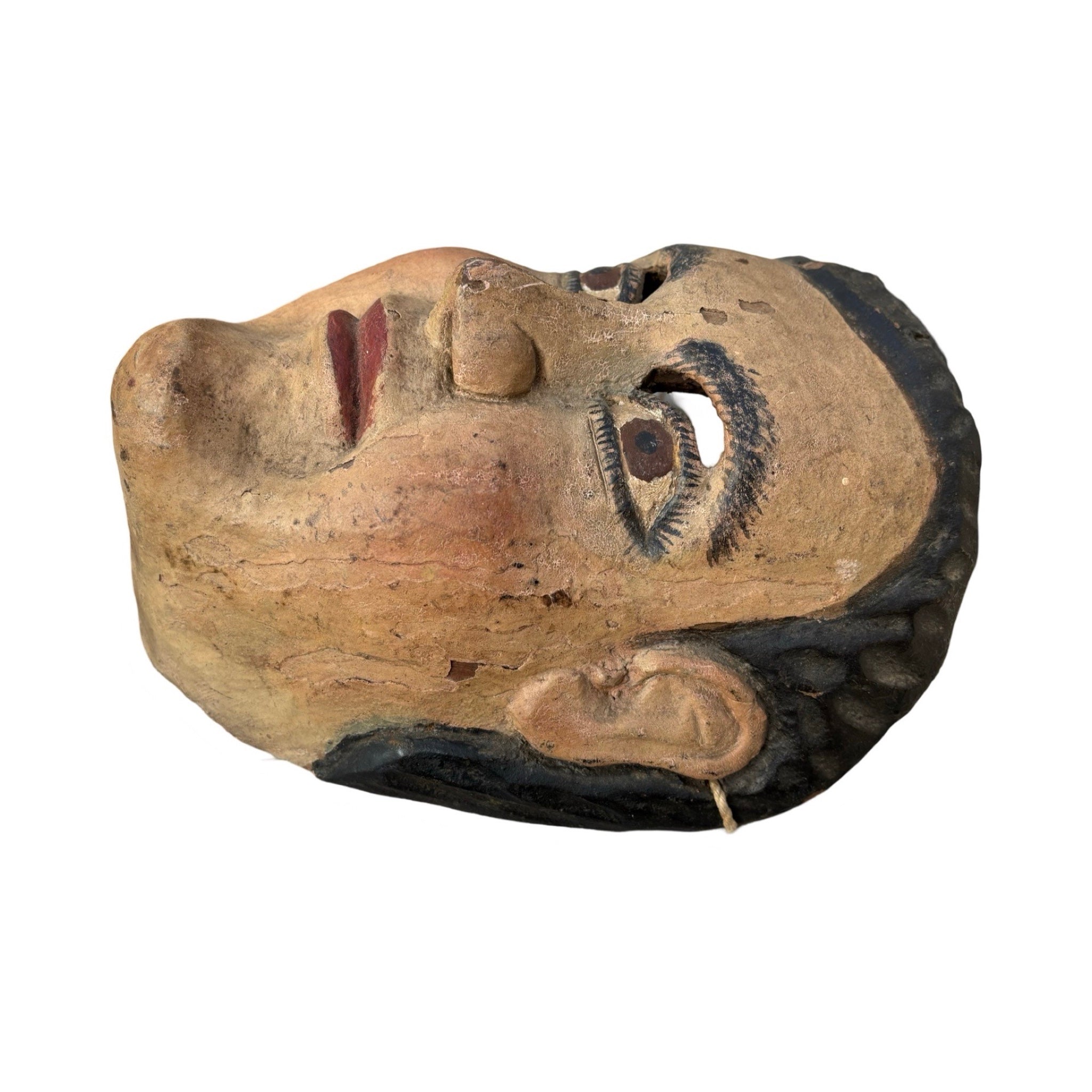 Carved Wood Polychrome Dance Mask Early 20th C.